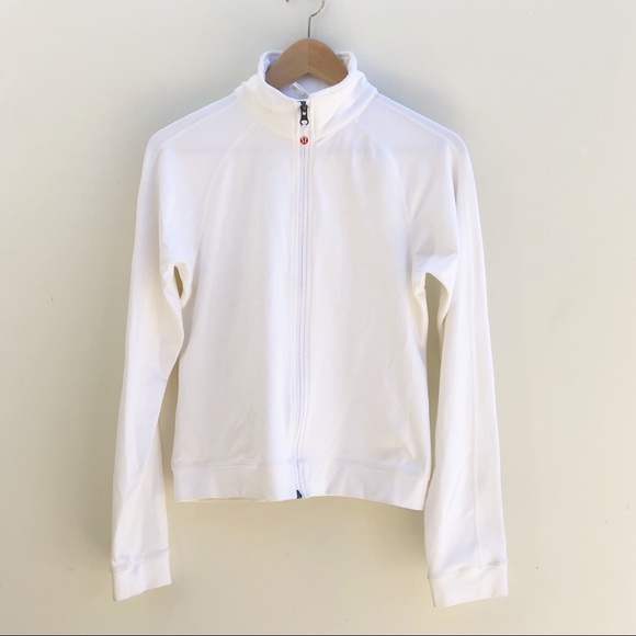 lululemon athletica Jackets & Blazers - Lululemon White Zip Jacket Size 8